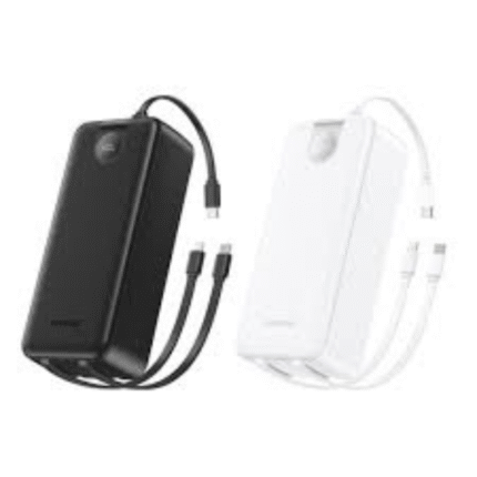 Foneng PX108 30000mAh 22.5W Power Bank with Built-In 3 Cables - Black