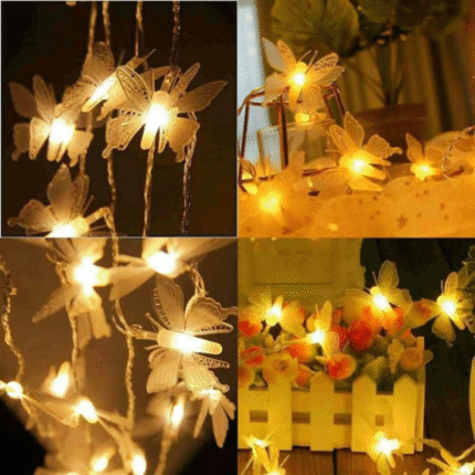 1.5M Butterfly String Lights – 10 LED Waterproof Lights for Christmas & Outdoor Decoration