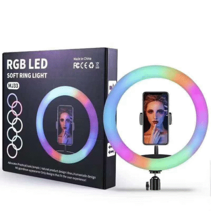 MJ-33 LED Ring Light with Stand (Multi-Mode Lighting)