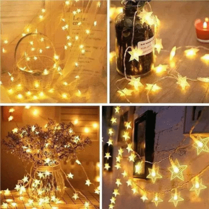 Star-Shaped LED String Lights – Decorative Fairy Lights for Festivals & Room Decor