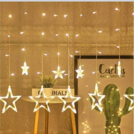 Star Curtain String Lights – Hanging Decorative Lights